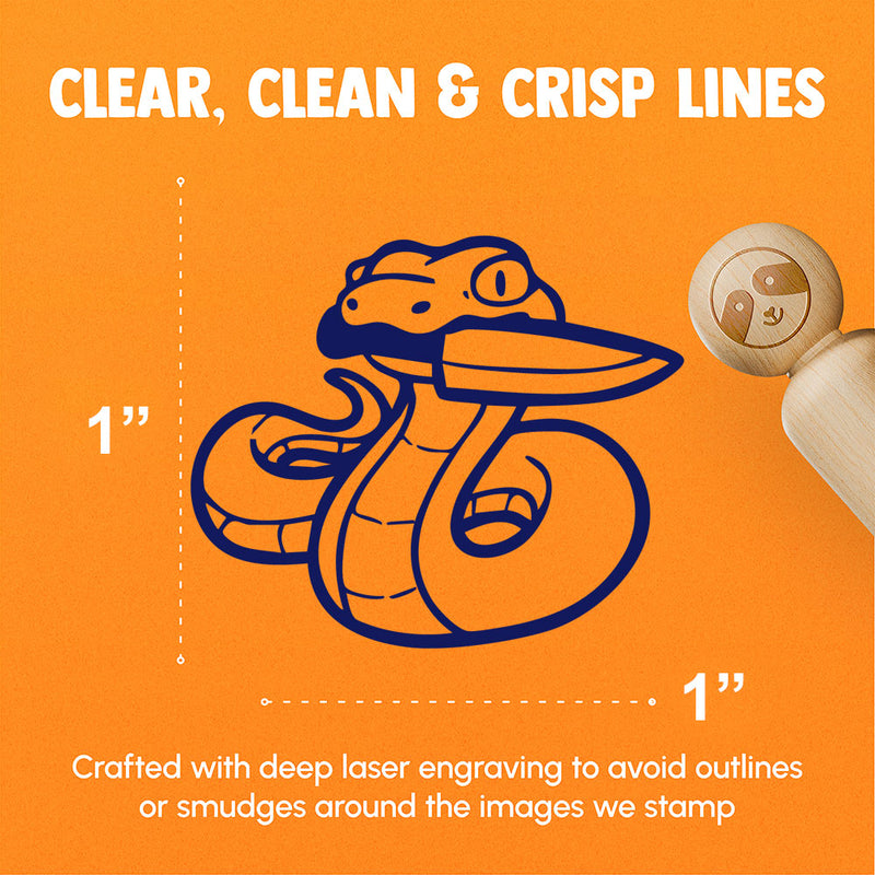 Snake Boa Serpent with Knife Python Rubber Stamp for Stamping Crafting Planners