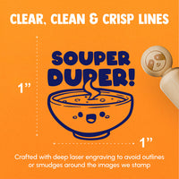 Souper Duper Super Soup Work Compliment Positive Rubber Stamp for Stamping Crafting Planners