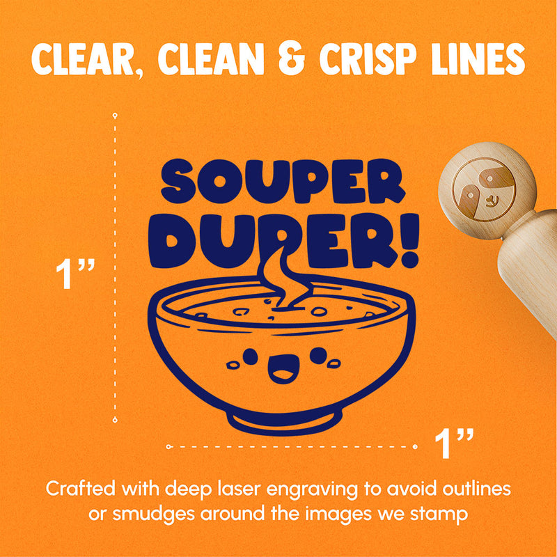Souper Duper Super Soup Work Compliment Positive Rubber Stamp for Stamping Crafting Planners