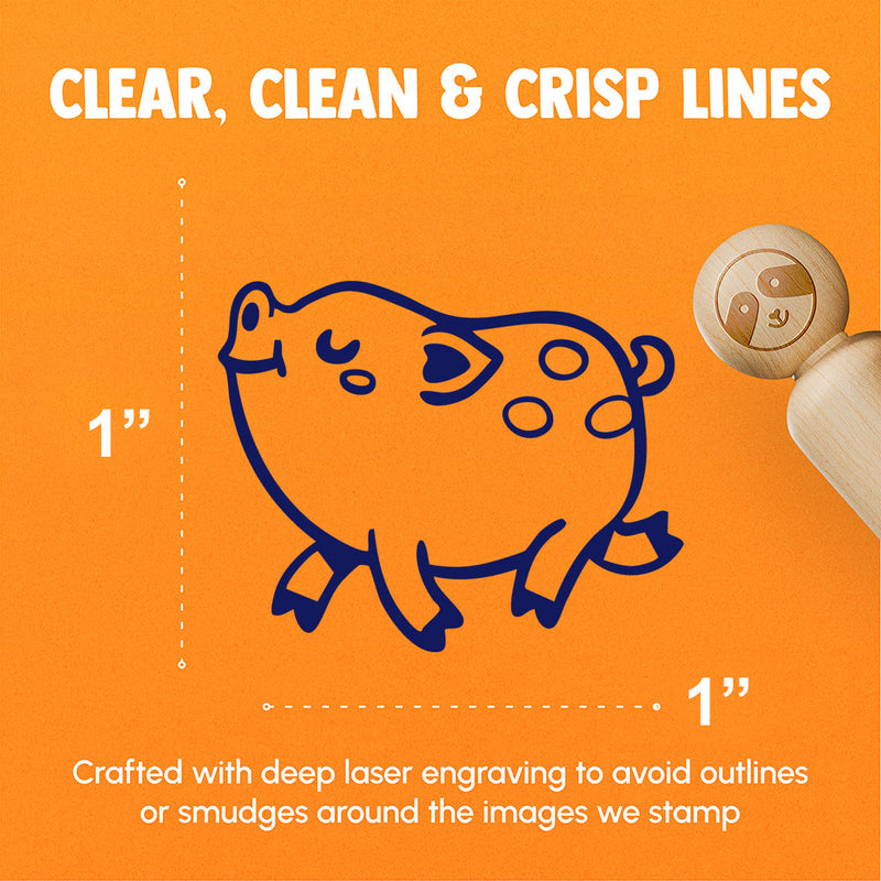 Strutting Cartoon Pig Piglet Pork Rubber Stamp for Stamping Crafting Planners