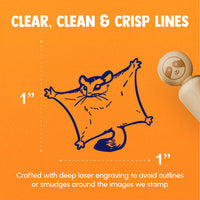 Sugar Glider Cute Flying Possum Rubber Stamp for Stamping Crafting Planners
