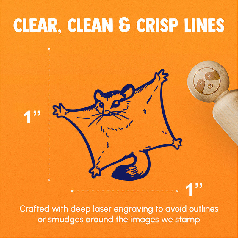 Sugar Glider Cute Flying Possum Rubber Stamp for Stamping Crafting Planners