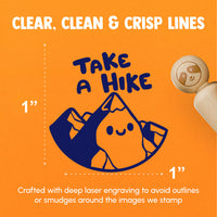 Take A Hike Cartoon Mountain Motivational Hiking Rubber Stamp for Stamping Crafting Planners