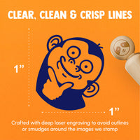 Thinking Staring Monkey Judging Eyes Stare Rubber Stamp for Stamping Crafting Planners