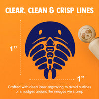 Trilobite Fossil Bones Dinosaur Rubber Stamp for Stamping Crafting Planners