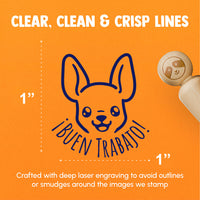 Buen Trabajo Good Work Chihuahua Dog Spanish Compliment Rubber Stamp for Stamping Crafting Planners