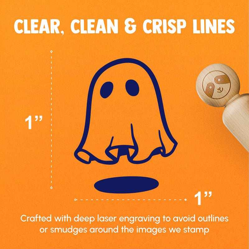 Cute Floating Sheet Ghost with Shadow Halloween Rubber Stamp for Stamping Crafting Planners