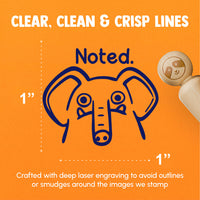 Noted Weird Elephant Funny Rubber Stamp for Stamping Crafting Planners