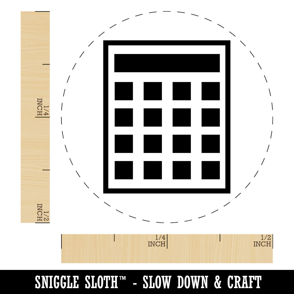 Calculator Icon Rubber Stamp for Stamping Crafting Planners
