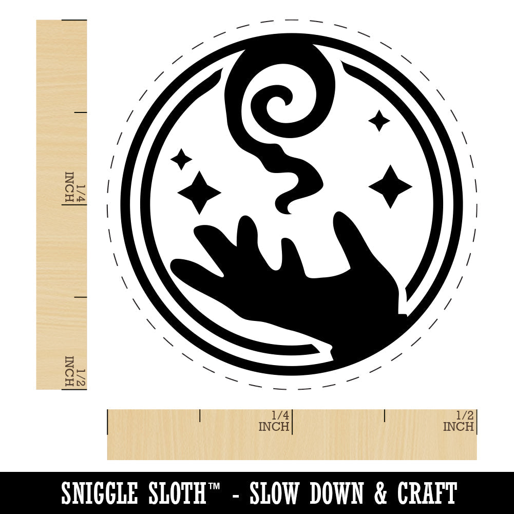 Mage Wizard Magic Spell Rubber Stamp for Stamping Crafting Planners