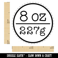 8 oz 227g Ounce Grams Weight Label Rubber Stamp for Stamping Crafting Planners
