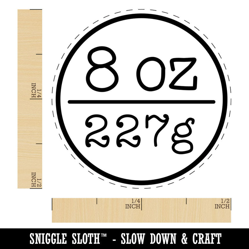 8 oz 227g Ounce Grams Weight Label Rubber Stamp for Stamping Crafting Planners