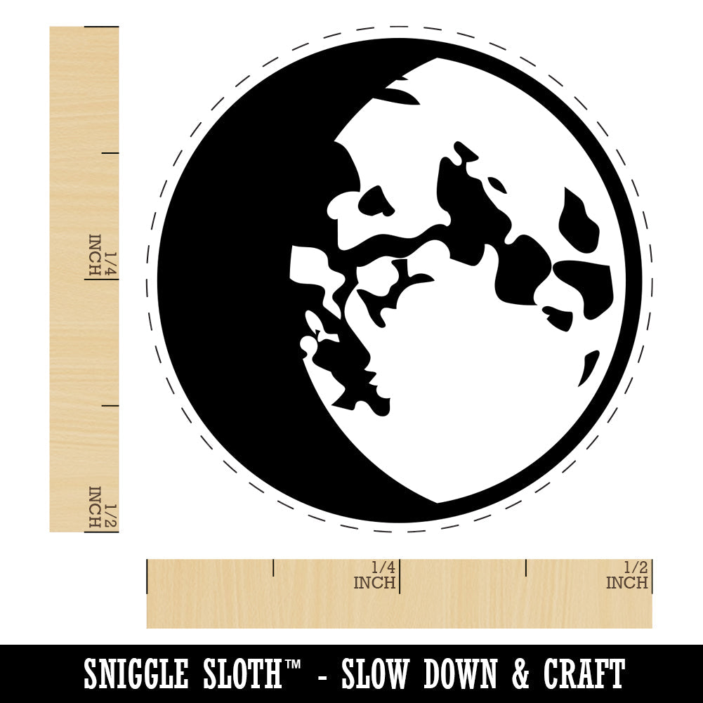 Waxing Gibbous Moon Phase Rubber Stamp for Stamping Crafting Planners