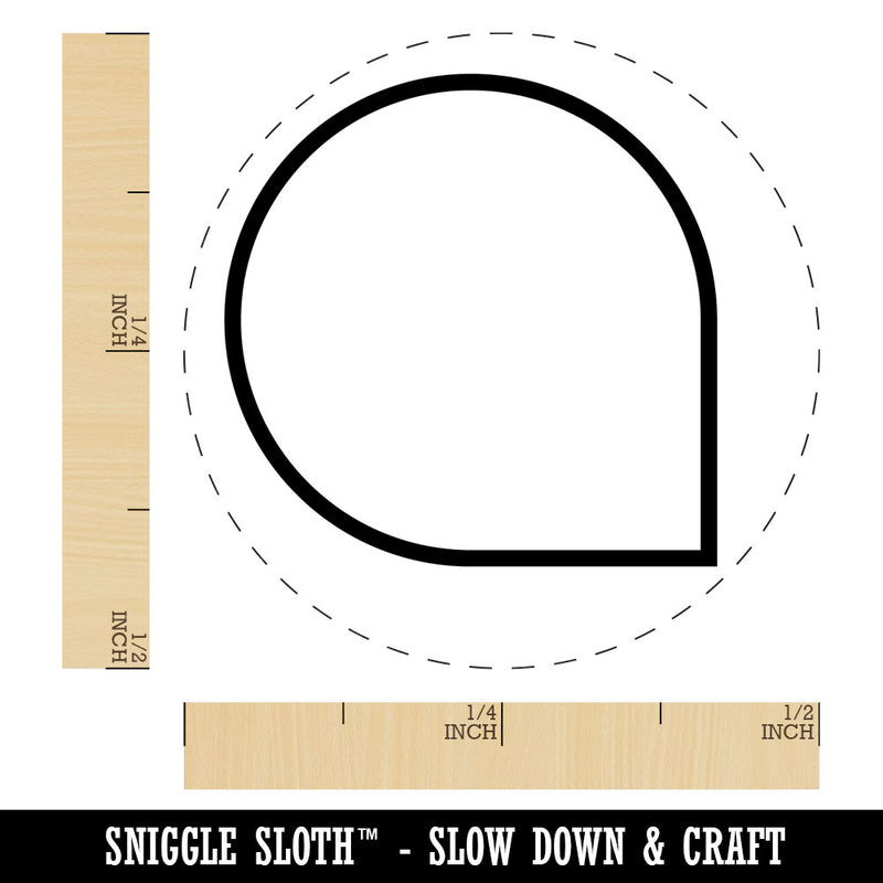 Drop Icon Outline Rubber Stamp for Stamping Crafting Planners