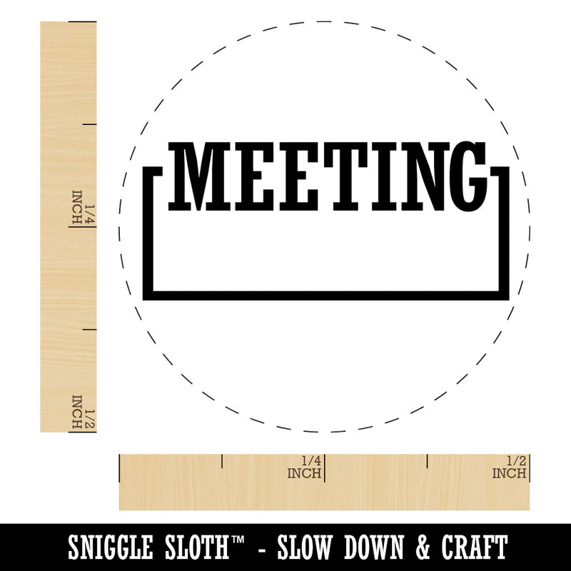 Meeting Fill-In Rubber Stamp for Stamping Crafting Planners