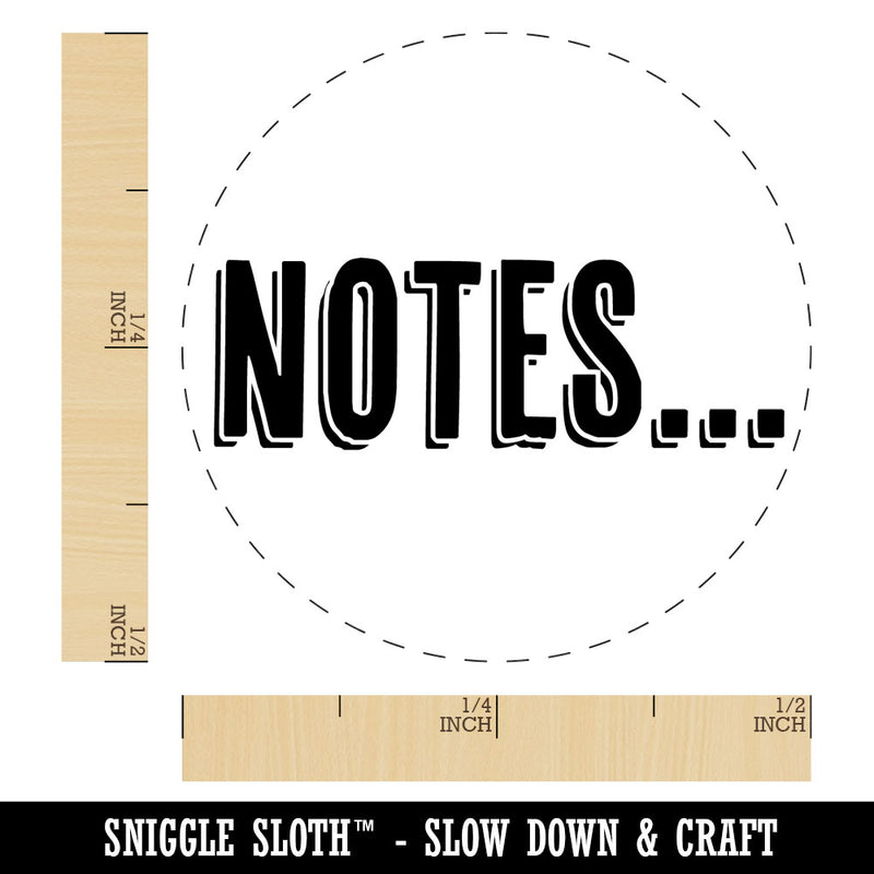 Notes Fun Font Rubber Stamp for Stamping Crafting Planners