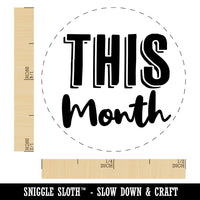 This Month Fun Font Rubber Stamp for Stamping Crafting Planners