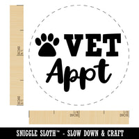 Vet Veterinary Appointment Paw Print Rubber Stamp for Stamping Crafting Planners