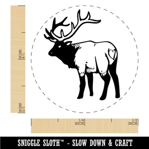 Ominous Elk Wapiti Deer Looking Back Rubber Stamp for Stamping Crafting Planners