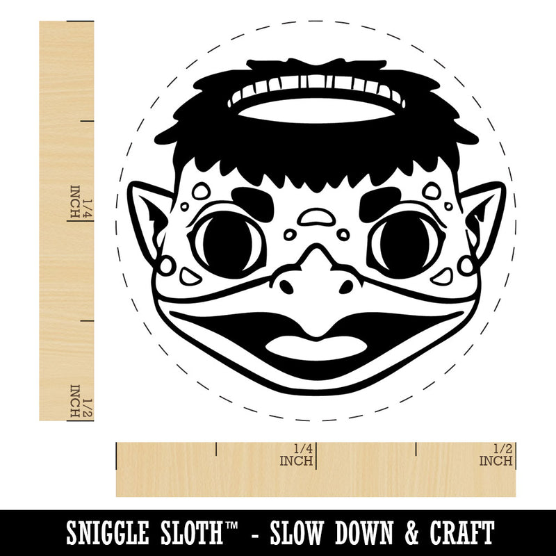 Kappa Yokai Japanese Water Demon Creature Rubber Stamp for Stamping Crafting Planners