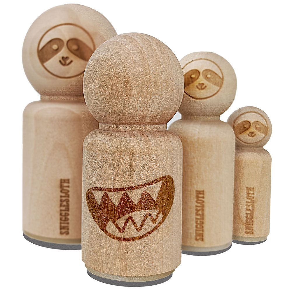 Big Cartoon Smile Sharp Shark Teeth Rubber Stamp for Stamping Crafting Planners