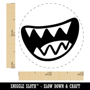 Big Cartoon Smile Sharp Shark Teeth Rubber Stamp for Stamping Crafting Planners