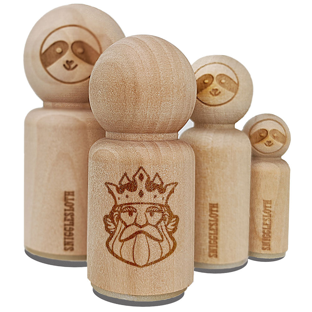 Cartoon King Head Medieval Crown Rubber Stamp for Stamping Crafting Planners