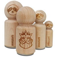 Cartoon King Head Medieval Crown Rubber Stamp for Stamping Crafting Planners
