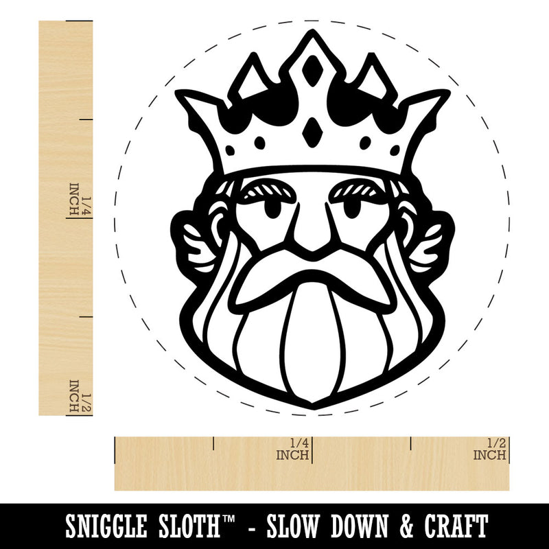 Cartoon King Head Medieval Crown Rubber Stamp for Stamping Crafting Planners