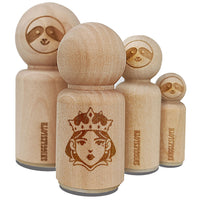 Cartoon Queen Head Medieval Crown Rubber Stamp for Stamping Crafting Planners