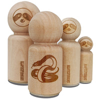 Coiled Cautious Snake Serpent Rubber Stamp for Stamping Crafting Planners