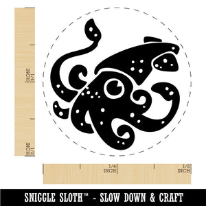 Curious Spotted Squid Tentacles Arms Rubber Stamp for Stamping Crafting Planners