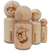 Cute Sheet Ghost Spirit Apparition Spooky Haunted Rubber Stamp for Stamping