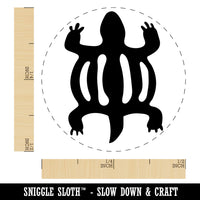 Denkyem Adinkra Crocodile Adaptability Cleverness African Rubber Stamp