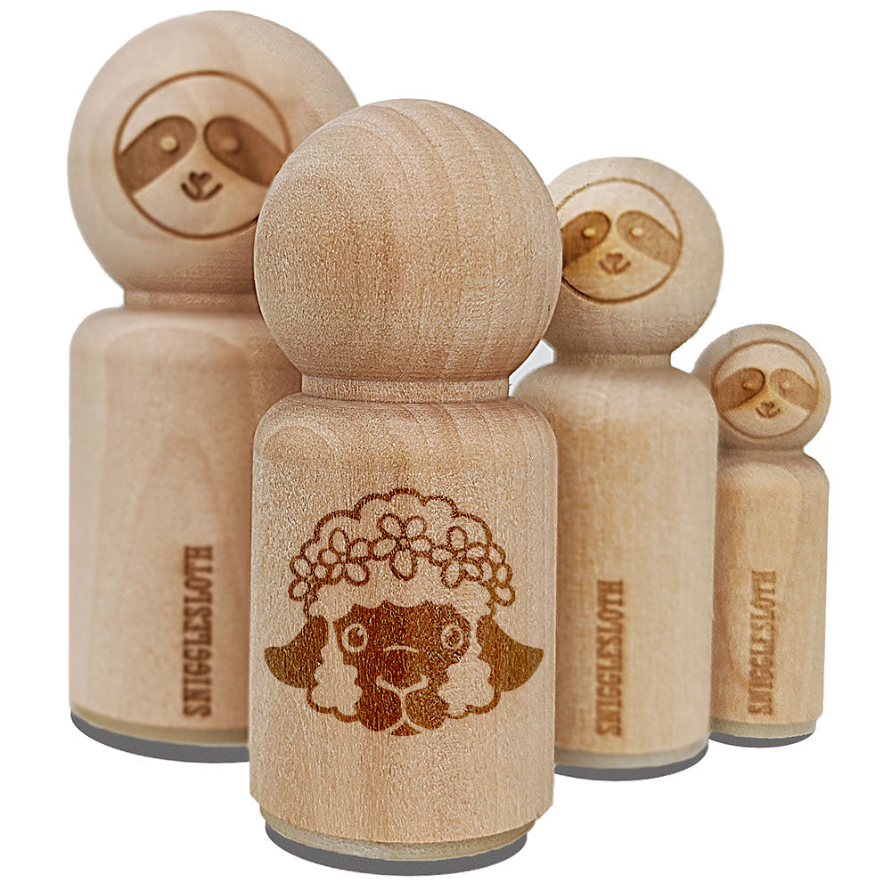 Easter Lamb Head Flower Crown Rubber Stamp for Stamping Crafting Planners