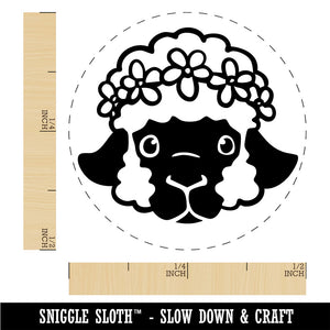 Easter Lamb Head Flower Crown Rubber Stamp for Stamping Crafting Planners