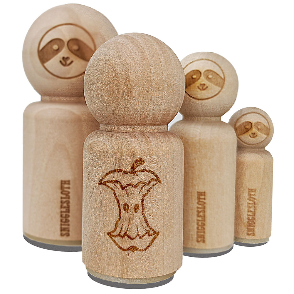Eaten Apple Core Garbage Compost Food Seeds Rubber Stamp for Stamping Crafting