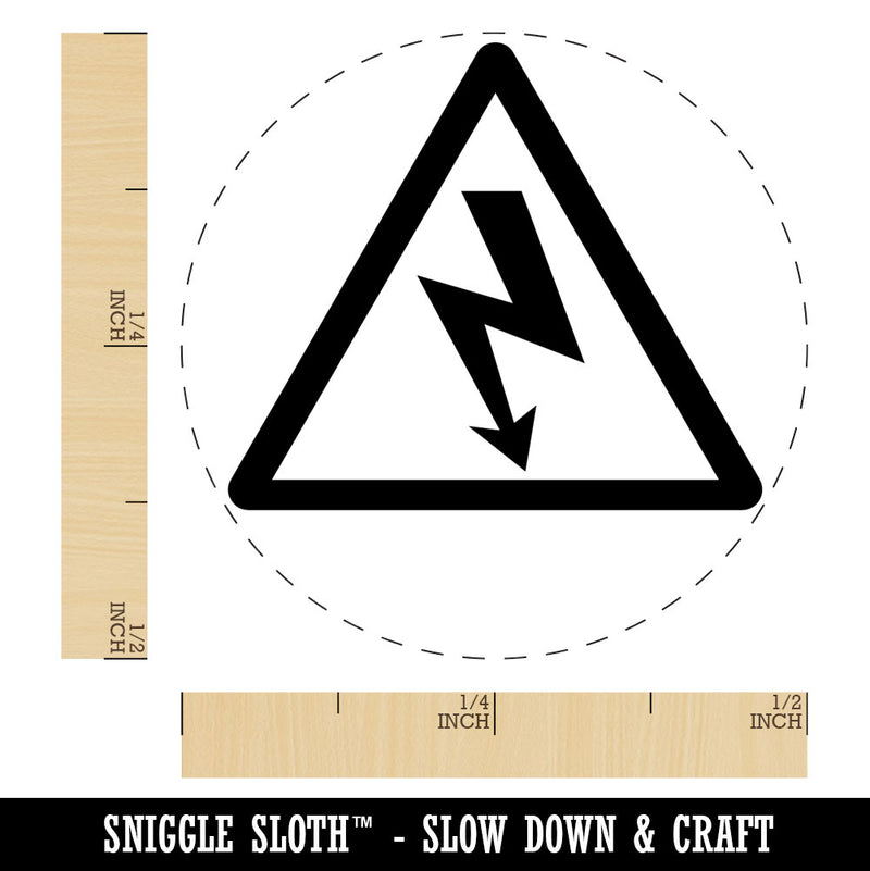Electrical Hazard Risk Warning Danger Sign Rubber Stamp for Stamping Crafting