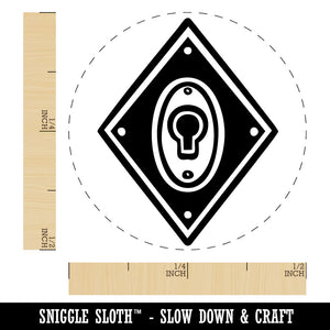 Elegant Antique Vintage Keyhole Lock Diamond Rubber Stamp for Stamping Crafting