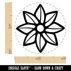 Geometric Spiral Flower Plant Rubber Stamp for Stamping Crafting Planners