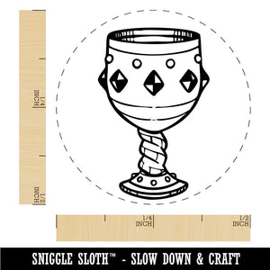Goblet Chalice Bejeweled Medieval Cup Grail Rubber Stamp for Stamping Crafting
