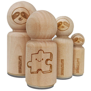 Happy Cartoon Puzzle Piece Rubber Stamp for Stamping Crafting Planners