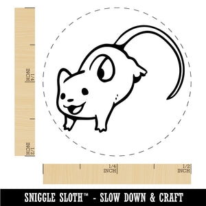 Happy Leaping Mouse Rodent Gerbil Rubber Stamp for Stamping Crafting Planners