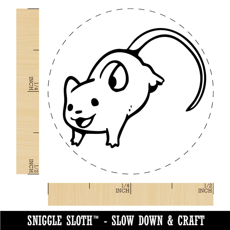 Happy Leaping Mouse Rodent Gerbil Rubber Stamp for Stamping Crafting Planners