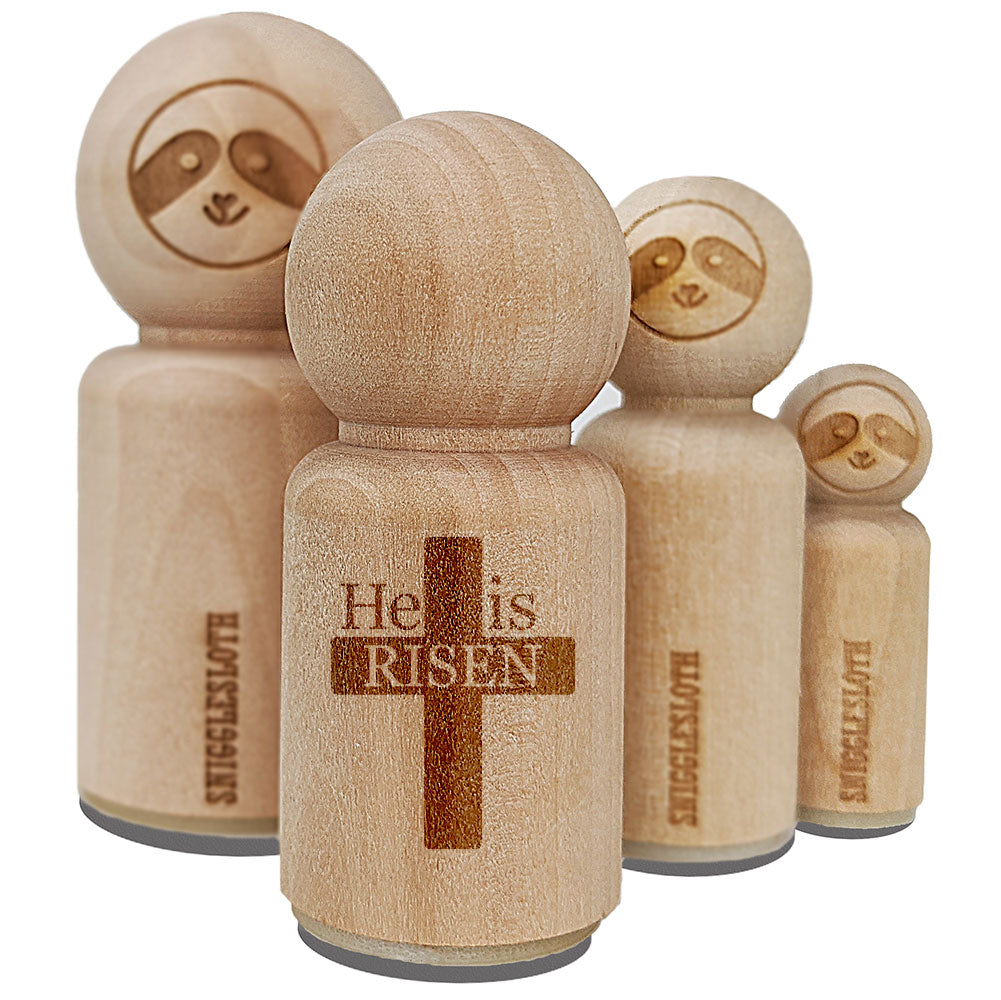 He Is Risen Jesus Christ Cross Easter Christianity Rubber Stamp for Stamping
