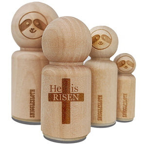 He Is Risen Jesus Christ Cross Easter Christianity Rubber Stamp for Stamping