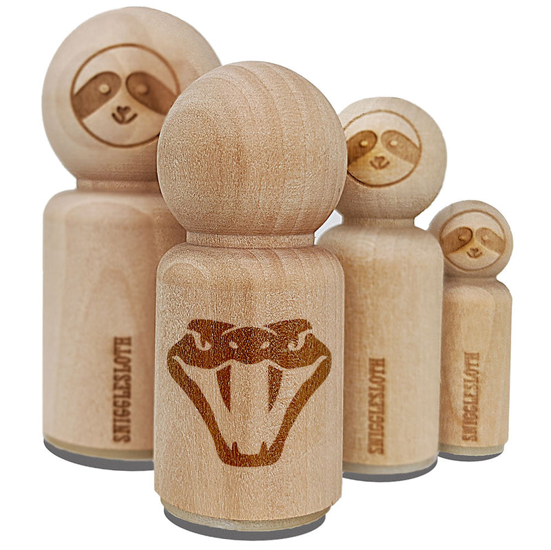 Intimidating Viper Snake Head Rattlesnake Hands Rubber Stamp for Stamping