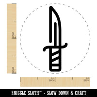 Line Drawing Knife Dagger Rogue Weapon Blade Rubber Stamp for Stamping Crafting