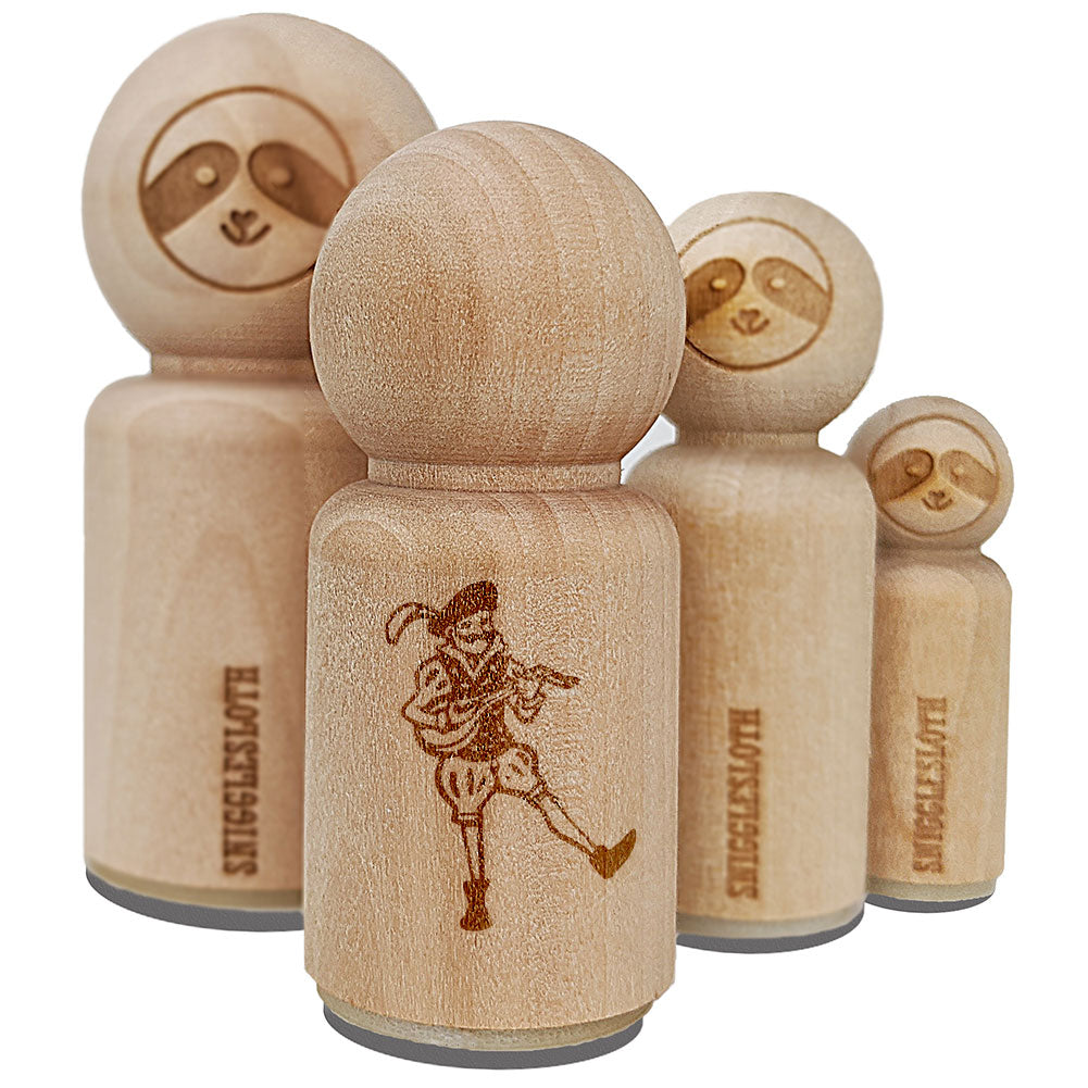 Medieval Bard Musician Singer With Lute Rubber Stamp for Stamping Crafting