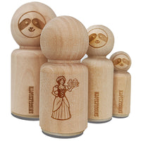 Medieval Barmaid Tavern Woman Ale Beer Rubber Stamp for Stamping Crafting